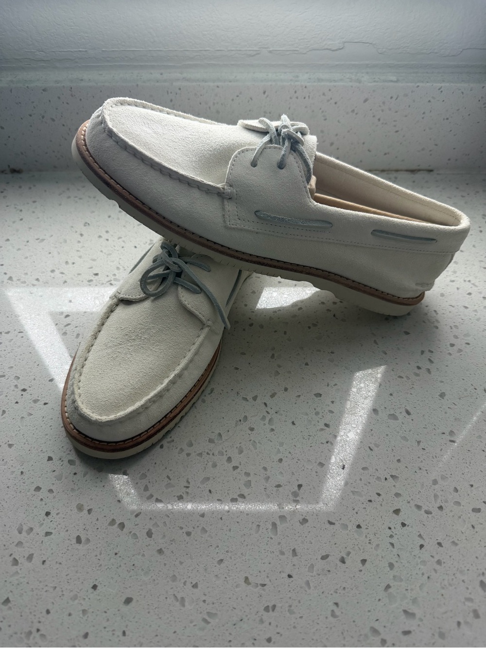 Sperry x Todd Snyder White Suede Boat Shoes – Men’s Size 10 – New